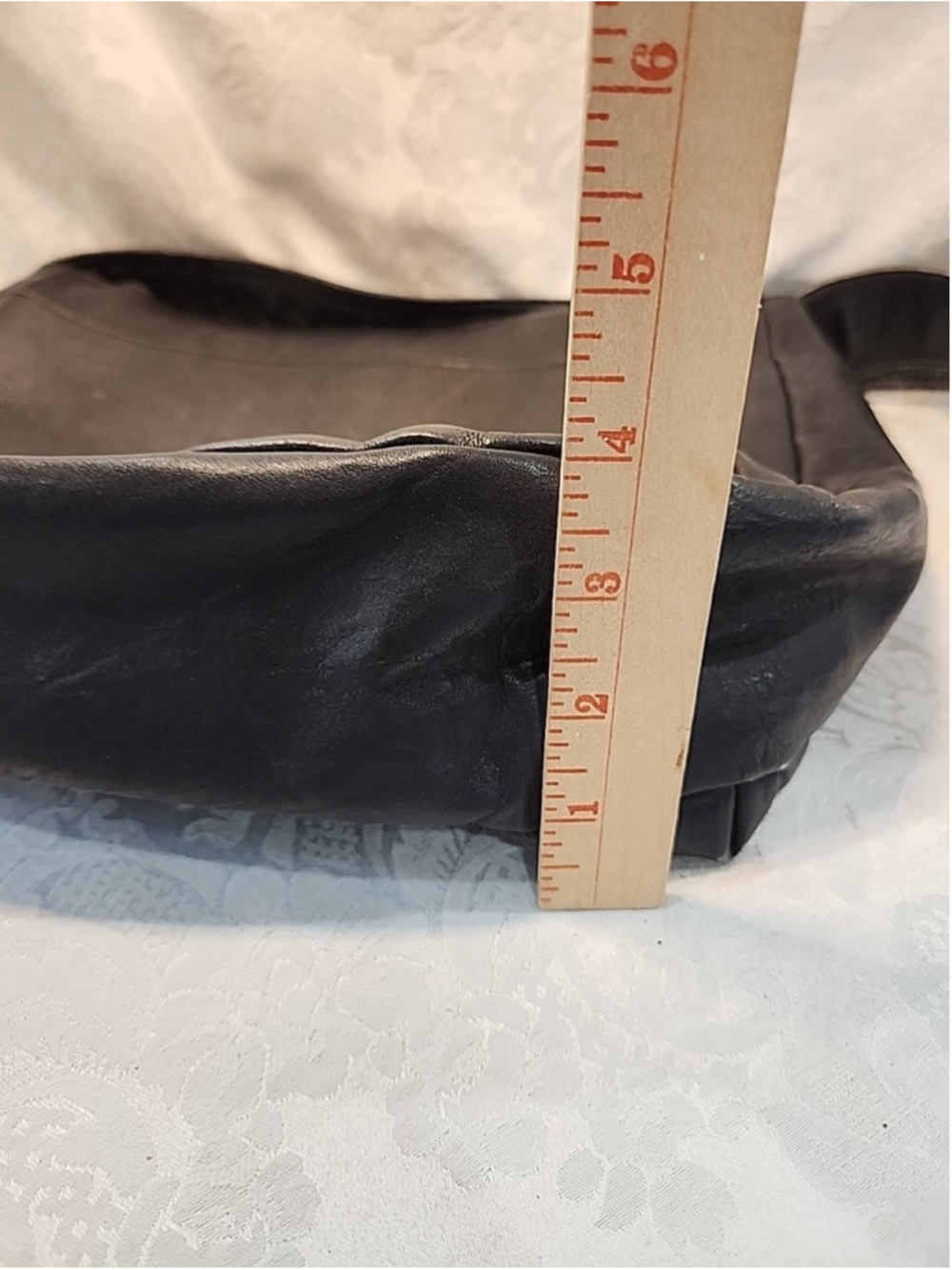 Boulder Ridge Leather Shoulder Bag Full Grain Cowhide Grey Vintage - Picture 10 of 14